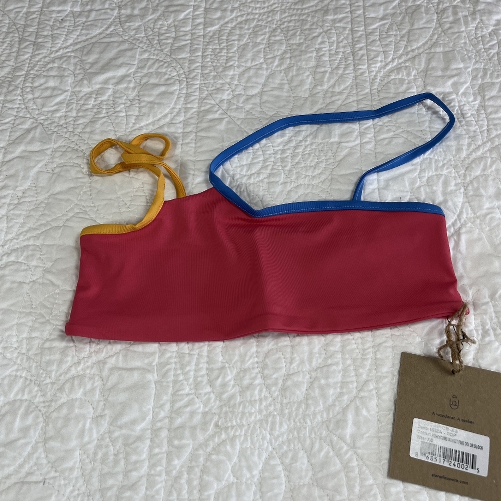NWT Stone Fox Swim Honeycomb Sun Ibiza Bikini Top